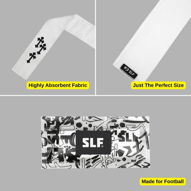 SLEEFS White Gothic Cross Thin Football Towel - Image 3